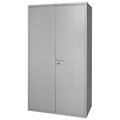 Global Industrial All-Welded Heavy Duty Storage Cabinet, 16 Gauge, 48Wx24Dx84H, Gray 316057